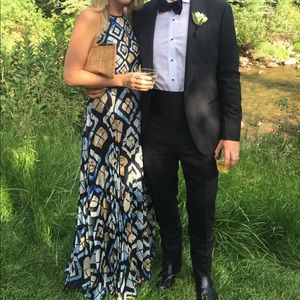 Anthropologie Gorgeous watercolor print maxi dress